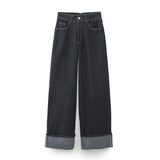 New Autumn Denim Jacket 9632255 Rolled-Up Trousers Leg Jeans 6045205-Outfit