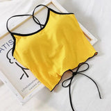 Corduroy Backless Crop