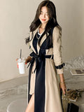 Fongt Wind Coat Women's Dress 2025 New Korean Style Suit Collar With Fashion Windwear