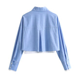And Winter New Short Style Splicing Design Loose Fashion Shirt 2095893-Outfit