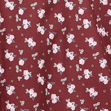 Floral Print Dress Sweet Square Neck Puff Sleeve Side Spilt Drawstring Maxi Dresses for Women Party Chic Casual