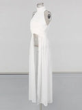 Fongt Temperament Sleeveless Shirt 2025 Autumn And Winter New Slim Slimming Irregular Standing Collar Sexy Elegant Top Woman