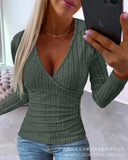Women's Ruffle Button Shirt-ODS4431 Collection-Outfit
