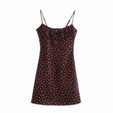 bohemian black red rose floral