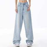 Light Blue Washed Baggy Boyfriend Jeans-Outfit