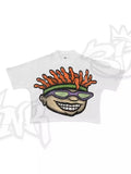 Retro Men's Cartoon Hip-Hop Short-Sleeved Cotton T-Shirt American Kawayi Long Clothes Y2k Short Sleeves-Outfit