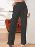 Fongt Wish Texture Knitted Trousers Tight Solid Color Casual Loose Straight Women's Clothing