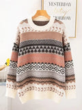 Vintage Jacquard Knit Sweater-Outfit