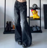 Retro Washed Distressed Boyfriend Jeans-Outfit