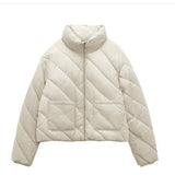 Fongt And Winter New Twill Quilt Cotton Jacket Jacket With Long Sleeves To Keep Warm