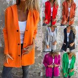 Fongt 2025 New Hot Fashion Long-Sleeved Solid Coat Women's