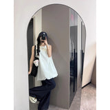 Fongt Temperament Lazy Sleeveless Tidly Sleeveless Dress Women's Summer Loose Broad Legs Trousers Casual Set