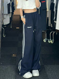Piping Detail Baggy Sweatpants-Outfit