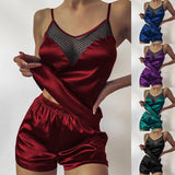 Satin Lace Trim Pajama