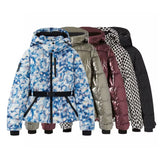 Fongt Women's Autumn Autumn Winter New Multi-Color Ski Series Giose Hooded Cotton Jacket