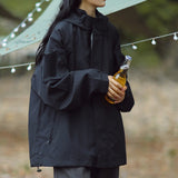 Fongt Spring And Autumn Winter Overalls Hooded Function Trend Brand Thin Coat Jacket Loose-Outfit