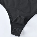 Women Fashion Hollow Out Sleeveless Bodycon Bodysuits Sexy Buttons Slim Playsuits 2021 Summer Autumn Y2K Clothes