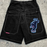 Shorts Y2K Hip Hop 2023 Original Gothic Pocket Baggy Jeans Shorts Man-Outfit