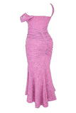 Purple Lace Floral Frill Corset Maxi Dress-Outfit