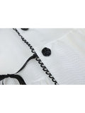 Blouse For Women Long Sleeve Button Up Bow White Shirt Korean Casual Loose Chic Peter Pan Collar Office Ladies Shirts