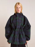 Fongt Set Color Collar Rope Waist Jacket Jacket 2025 Autumn Women's Clothing