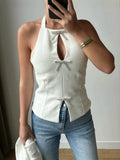 Fongt Summer New Bow Ornament Hanging Neck Repair Small Waistcoat Woman B88687