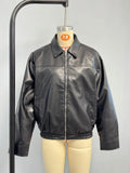 Fongt Women's Summer Fashion Temperament Autumn And Winter New Imitation Leather Bomber Jacket Jacket