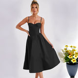 Fongt Women's 2026 Spring And Summer New Sexy Fashion Slings To Collect Waists Thin Back Dress