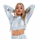 Leather Sexy Midriff-baring Long Sleeve