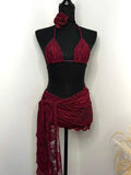 Three-Point Solid-Colored Strap Bikini Set Sexy Split Swimsuit Woman 2025
