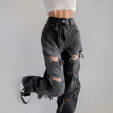 Ripped Loose Jeans-Outfit