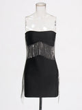Sexy Babes 2025 Spring New Fashion Design Water Twipe Som Bra Banded Dress