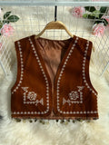 Temperament Vest Vest Vest Female Bohemian Seaside Vacation Embroidery Tassel Versatile Cardigan Coat Autumn-Outfit