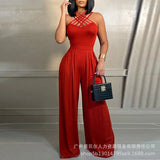 Ins Summer Print Sleeveless Jumpsuit LD83171 Collection-Outfit