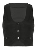 Button Front Corset Top-Outfit