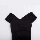 New Tight Shoulder Solid Color Jumpsuit 5644325-Outfit