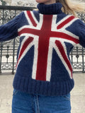 Blue UK Flag Turtleneck Sweater-Outfit