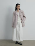 [Daihe] Autumn New Leisure Small Lapel Single Breasted Temperament Versatile In The Long Suit Coat H7168-Outfit