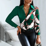 Sleeve Elegant Patchwork Slim