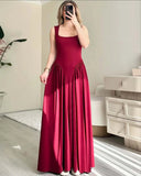 Fongt Summer New Women's Collar Sexy Sleeveless Wrinkled Temperament Dress Dress Dress Woman