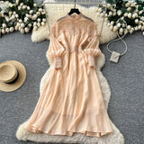 Fongt Scented Dress Women's Autumn And Winter Set High-End Feeling V-Neck Metal Buckle Slimming Lotus Leaf Side Knitting Skirt