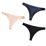 Ice Silk Thong Panties Sexy Women Underwear Female G-string Panties Solid Briefs For Ladies Low Waist Seamless