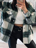 Vintage Pockets Oversized Plaid Shacket-Outfit