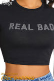 Women Goth Clothes y2k Crop Tops Summer 2023 T shirts Grunge 2000s Trashy Aesthetic Short Sleeve Tees Young Girls