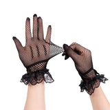 Net Eye Gloves Women's Thin White Sex Drying Sexy Black Sex Accessories Lace Vintage Elegant Dance Performance