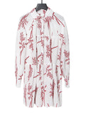Fongt Style Dress Women 2025 New Casual Collar Embroidery Loose Thin Shirt Dress