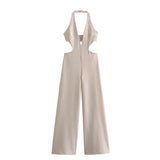 Fongt 2023 New Women's Neck Collar Long Jumpsuit 7901237-Outfit