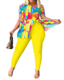 Independent Station Spring And Summer Printing Fashion Suit 2-Piece Set For Women-Outfit
