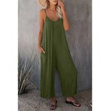 Sling Summer Solid Sleeveless Color Pocket Casual