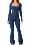 Fongt Women's Long-Sleeved Giose Waist-High-Legged Jump-Suited Jump-Suited Jump-Suited Trousers